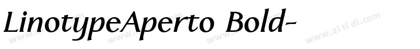 LinotypeAperto Bold字体转换